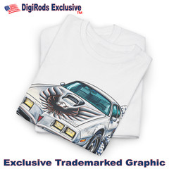 DigiRods Pontiac Trans Am 1979 10th Anniversary Model Cartoon Car T Shirt