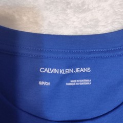 Calvin Klein Jeans Men’s Blue Graphic Logo Crew Neck T-Shirt, Size S