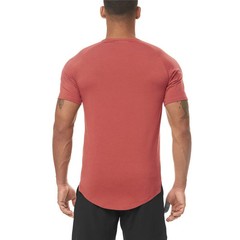 Solid Color Slim Fit Short Sleeve Tee Tops Gym Fitness Bodybuilding Workout Musc