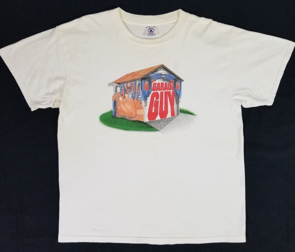 Vintage 1990s “Garage Guy” Tool Shed Mancave Room Grandfather Dad Shirt Adult L