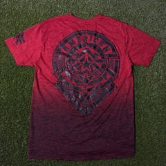 American Fighter Men’s Red To Black Ombré Gradient Graphic T-Shirt Size XL