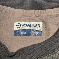 Magellan Outdoors Thermal Shirt Mens Medium Green Camo Waffle Knit Long Sleeve