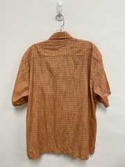 Tommy Hilfiger Size L Orange White/Navy Stripes Men’s Short Sleeve Shirt