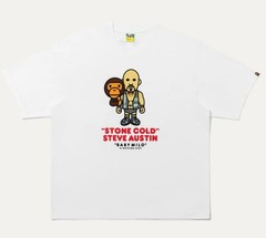 A BATHNIG APE Men’s BAPE WWE STONE COLD STEVE AUSTIN BABY MILO RELAXED FIT TEE