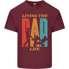 Fathers Day Living the Dad Life Twins Funny Mens Light Cotton T-Shirt