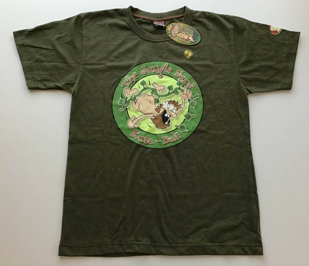 Krisna Bali The Jungle Surf Kuta-Bali T-Shirt, Green , Size Small, New w/ tags