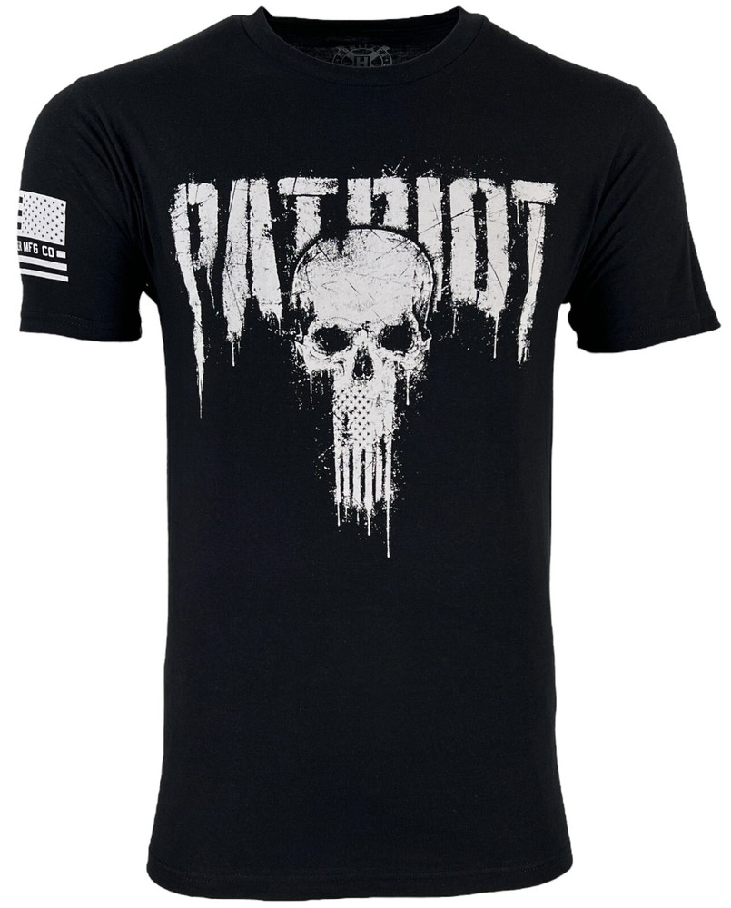 Howitzer Style Men’s T-Shirt PATRIOT MFG Black Military Grunt MFG S -5XL