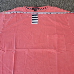 Land’s End Men’s XL 46-48 Deep Coral Sea Wash Pocket T-Shirt New With Tags