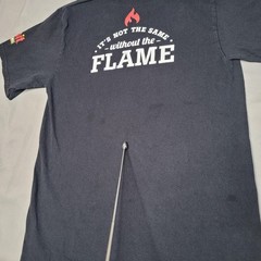 Habit Burger Grill Shirt Mens Small Black It’s Not The Same Without The Flame