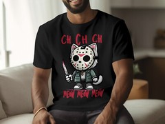 Funny Cat T-Shirt Horror Cat Shirt Halloween T-Shirt Cat Lovers Gift Cat Costume