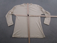 Men’s Military Shirt Henley Cold Weather Type 1 Wool Blend Undershirt SZ M Read