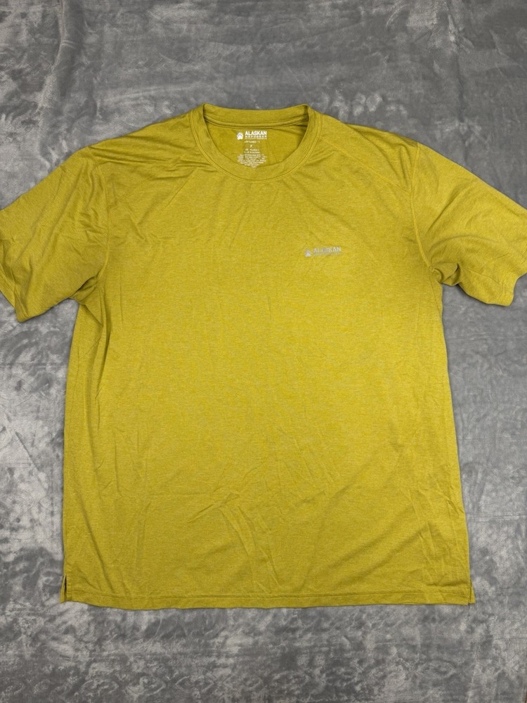 Alaskan Hardgear Men’s XL Standard Fit Yellow Polyester Knit Crew Neck T-Shirt