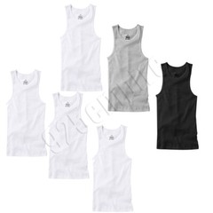 3/6 Pack Men 100% Cotton Ribbed Tank Top A-Shirt Wife Beater Undershirts S-2XL