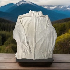 LL Bean Mens Shirt Size Large Tall White High Neck Long Sleeve Classic