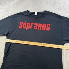 Vintage The Sopranos T-Shirt Mens XL Black TV Promo Graphic Y2K