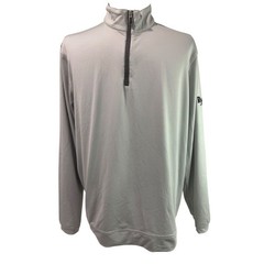 Large Pebble Beach Mens Golf Pullover Performance Gray Ryan Homes 1/4 Zip