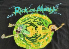 Rick and Morty Sucked into Portal – Adult Swim Official T-Shirt Adult Size XL