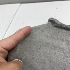Grey Lightweight Asymmetrical Hem Cowl Neck Short Sleeve T Shirt Mens Small