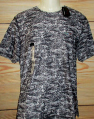 MENS GREG NORMAN PERFORMANCE MESH BLACK CHARCOAL T-SHIRT SIZE M
