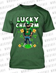 St Patrick’s Day Bear Lucky Charm I’m Your Huckleberry Tee Shirt ProClub Shaka T