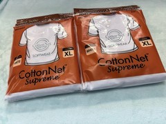 CottonNet Supreme T-Shirt Round Neck Short Sleeve Size XL Shirt White 2 pack