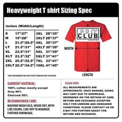 5 PACK Pro Club Heavyweight T-Shirt White Short Sleeve Premium Cotton Mens Tee