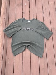 Old Navy Thermal Waffle Knit Long Sleeve T-Shirt Sage Green Mens XL Vintage
