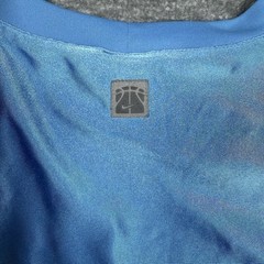 Nike Shirt Men’s Large Blue Sleeveless Swoosh Crew Neck Shiny Satin 90s Y2K