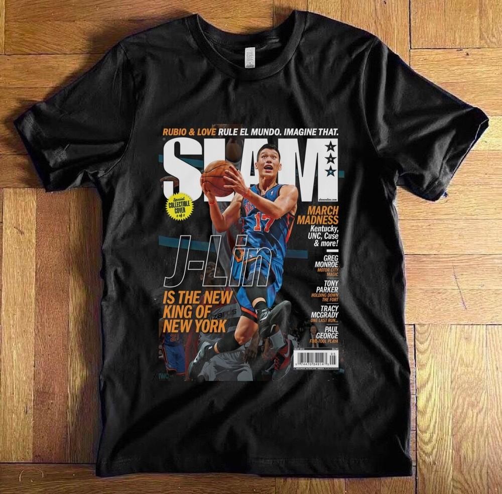 Jeremy Lin T-Shirt Slam Magazine Cover Linsanity Vintage 90s Bootleg Graphic
