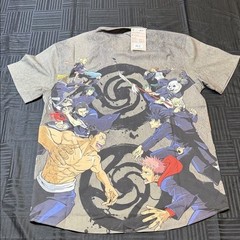 Loungefly Jujutsu Kaisen Anime Graphic Men’s Collared Shirt- Large