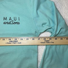 VTG 90’s Maui &Sons Cookie Logo Long Sleeve Celadon Mens Size S w/ Imperfections