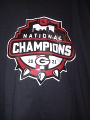 Georgia Bulldogs National Champions T-Shirt Medium Black Gildan NCAA