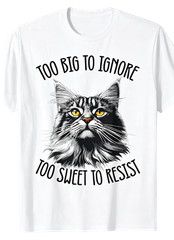 Maine Coon Cat T-Shirt Machine Washable Casual Shirt for Cat Lovers