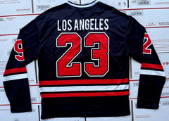 VTG 90’s Romwe Los Angeles #23 CHICAGO Sports Racing Hockey Jersey L/S T-Shirt L
