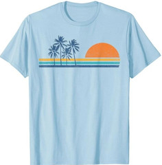 Retro 70s Sunset Palm Trees Vintage Tropical Beach Graphic T-Shirt 5