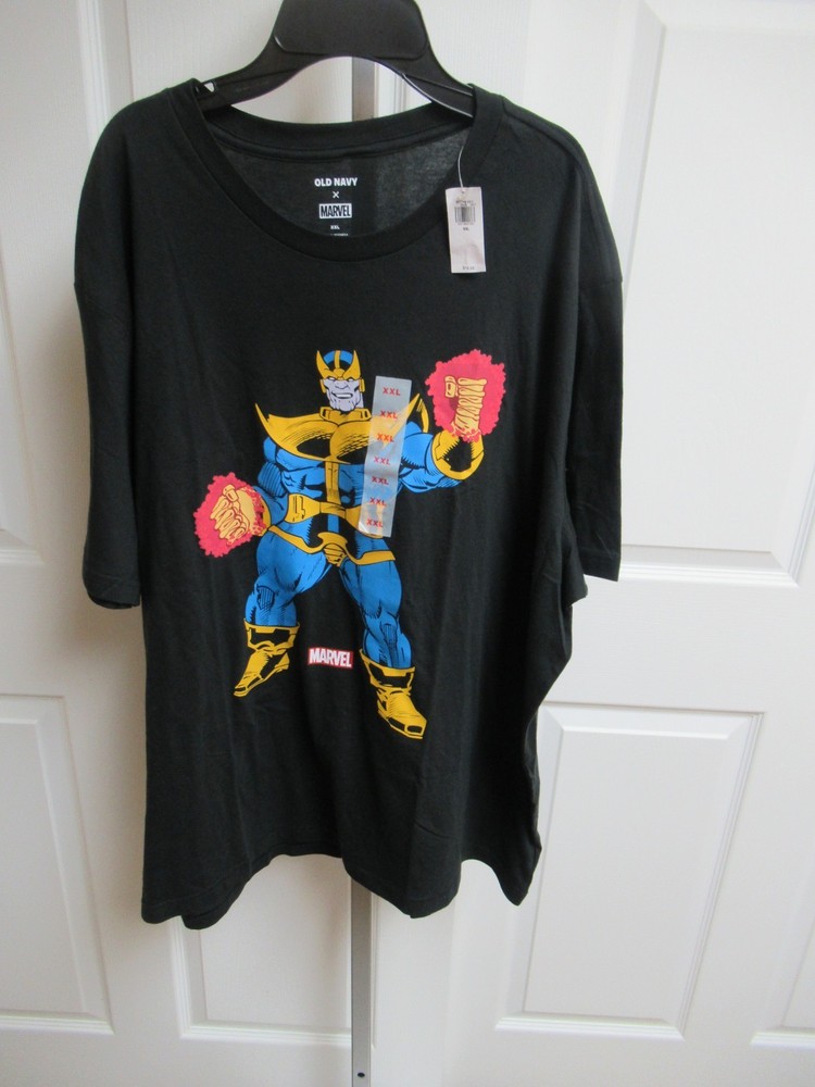 OLD NAVY Men’s Black Marvel Villain T-Shirt- Thanos, SZ XXL NWT