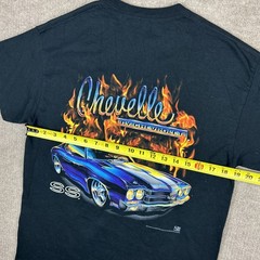 Chevelle 454 SS Heavyweight T-Shirt Size Adult Large Black Double Sided Muscle