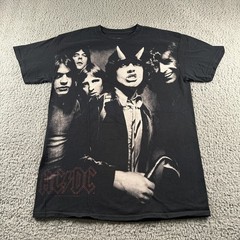 Vtg Liquid Blue AC/DC Shirt Mens M Black Band Photo Graphic Rock Music Tee 2005