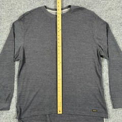 Stanley Mens Size XL Gray Waffle Knit Thermal Henley Long Sleeve Casual Shirt