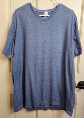 George Blue V-Neck T-Shirt Mens Size XL Chest 48 Short Sleeve 216-37201