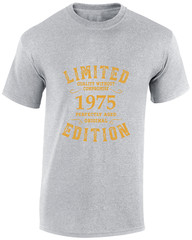LIMITED EDITION 1975 MENS T SHIRT 50TH BIRTHDAY GIFT PRESENT IDEA TOP FUNNY COOL