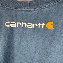 Carhartt Mens 2XL Blue Short Sleeve Logo Graphic T-Shirt Original Fit K195