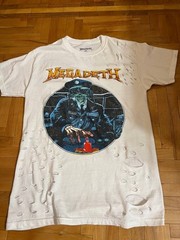 T-shirt white Megadeth unisex size XXL Catton