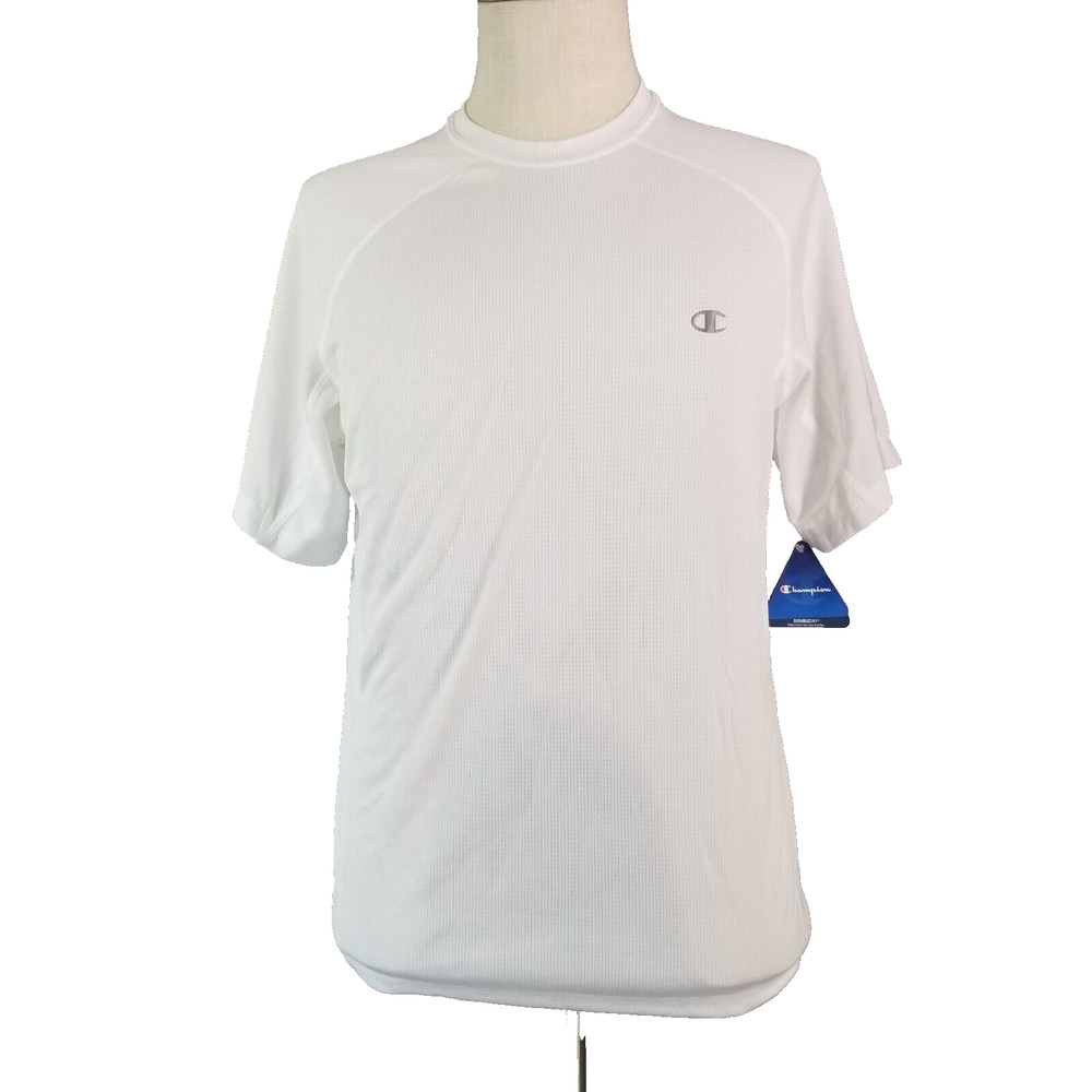 Champion shirt men’s medium white short sleeve double dry NEW