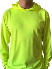 6 Pack Mens Hi Visibility Long Sleeve Hooded T-Shirt Hoodie Safety Wear SM-3X