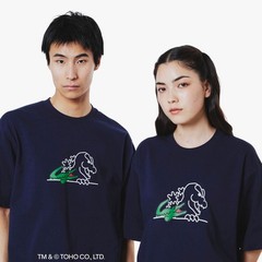 LACOSTE x GODZILLA 2.0 T-Shirt Size 6 XL Navy Japan Limited Godzilla Head