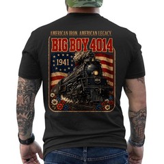 Big Boy 4014 Legacy Steam Locomotive Railroad Train Engine ON BACK T-Shirt