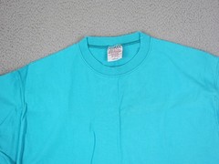 Vintage Pluma Shirt Adult Large L Blue Blank Casual Mens Heavyweight Made in USA