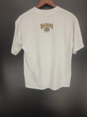 VTG Waikiki Hawaii Men T-Shirt Large White Beach 90s Tee Purple Logo Both Sides