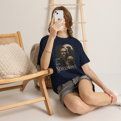 Edgar Allan Poe Raven Nevermore Gothic Horror Halloween Art T-Shirt